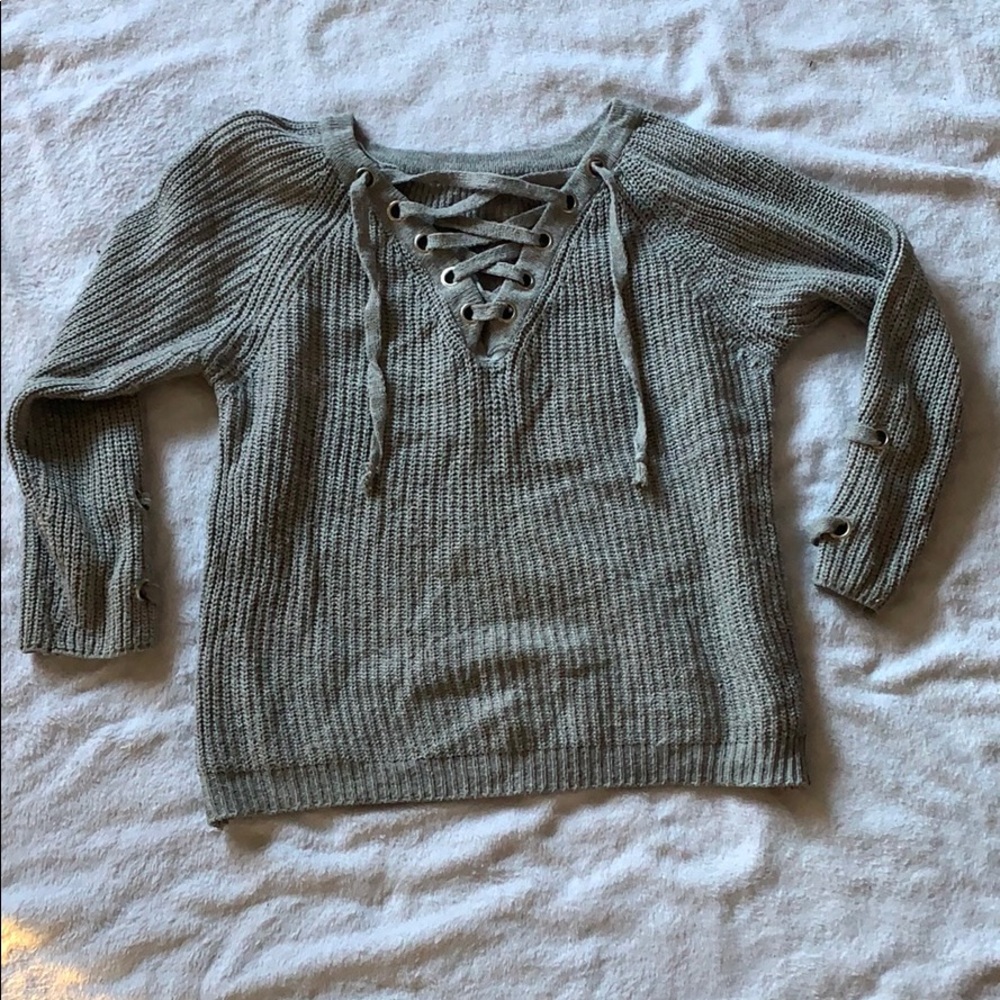 Unbranded Grey Knit Sweater - M